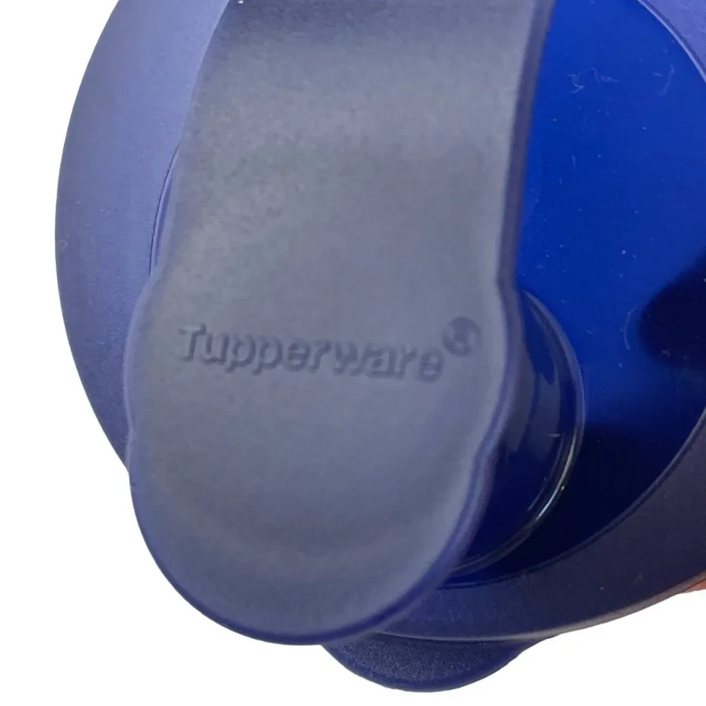 Tupperware Tumbler w/Flip Top‎ Seal #5107L Clear Blue 16 Ounce Cup